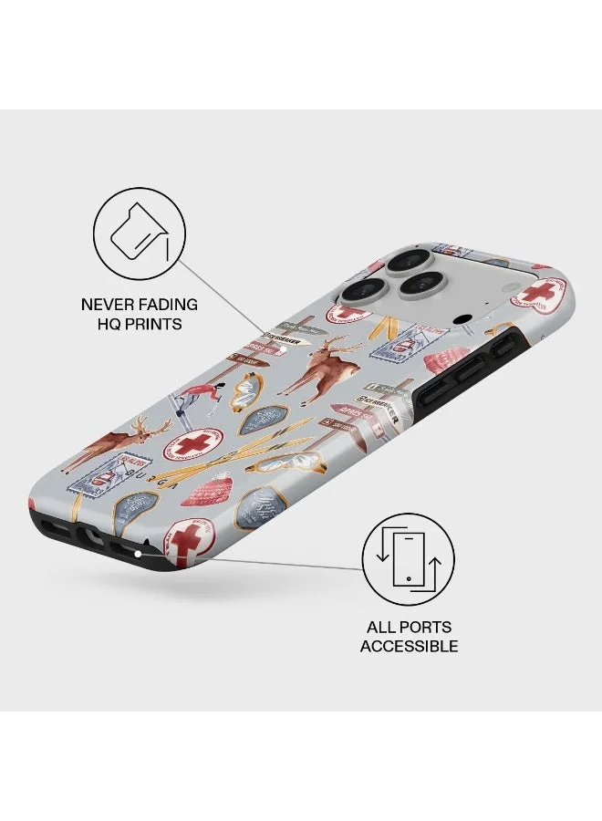 Burga iPhone 17 Pro Les Alpes Burga iPhone 17 Pro Les Alpes Premium Case Compatible with Hybrid Dual-Layer Hard Shell + Silicone Protection - Scratch-Resistant Shockproof Mobile Cover  | Best Price UAE